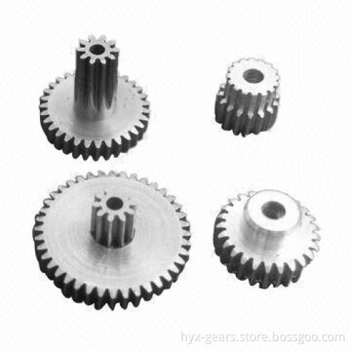 Hobbing servo gears with metal material including iron alloy, brass, stainless steel, aluminum